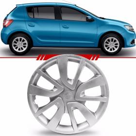 Calota Sandero 2014 2015 Aro 15 Prata Aro de Pressão